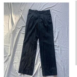 Gray striped trousers